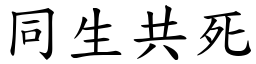 同生共死 (楷体矢量字库)