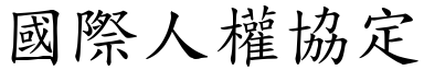 國際人權協定 (楷體矢量字庫)