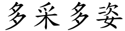 多采多姿 (楷體矢量字庫)