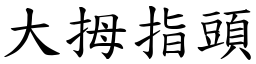 大拇指頭 (楷體矢量字庫)