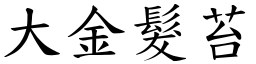 大金发苔 (楷体矢量字库)