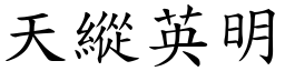 天纵英明 (楷体矢量字库)