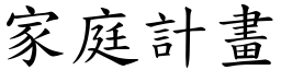 家庭計畫 (楷體矢量字庫)