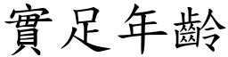 实足年龄 (楷体矢量字库)