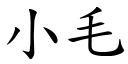 小毛 (楷体矢量字库)