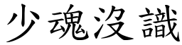 少魂没识 (楷体矢量字库)