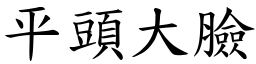 平頭大臉 (楷體矢量字庫)