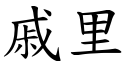 戚里 (楷体矢量字库)