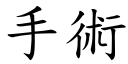 手术 (楷体矢量字库)