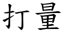 打量 (楷体矢量字库)