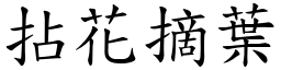 拈花摘葉 (楷體矢量字庫)