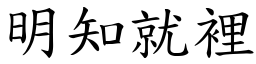 明知就里 (楷体矢量字库)