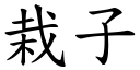 栽子 (楷體矢量字庫)