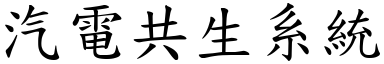 汽電共生系統 (楷體矢量字庫)