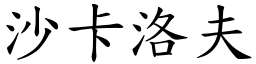 沙卡洛夫 (楷体矢量字库)