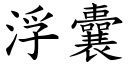 浮囊 (楷体矢量字库)