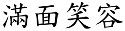 满面笑容 (楷体矢量字库)