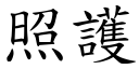 照护 (楷体矢量字库)