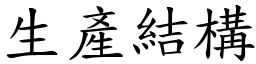 生产结构 (楷体矢量字库)