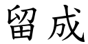 留成 (楷體矢量字庫)