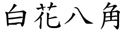 白花八角 (楷体矢量字库)