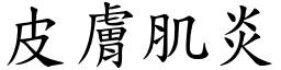 皮肤肌炎 (楷体矢量字库)