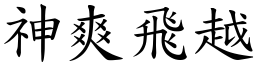 神爽飞越 (楷体矢量字库)