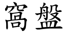 窩盤 (楷體矢量字庫)