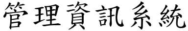 管理資訊系統 (楷體矢量字庫)