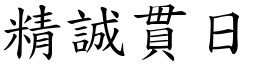 精诚贯日 (楷体矢量字库)