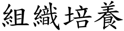 组织培养 (楷体矢量字库)