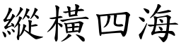 纵横四海 (楷体矢量字库)