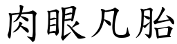 肉眼凡胎 (楷体矢量字库)