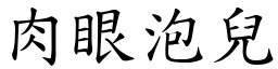 肉眼泡儿 (楷体矢量字库)