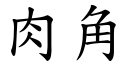 肉角 (楷體矢量字庫)