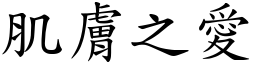 肌肤之爱 (楷体矢量字库)