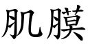 肌膜 (楷体矢量字库)