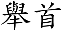 舉首 (楷體矢量字庫)