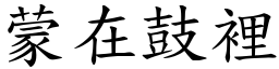 蒙在鼓里 (楷体矢量字库)