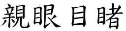 亲眼目睹 (楷体矢量字库)