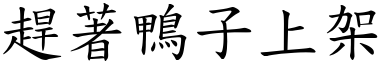 赶著鸭子上架 (楷体矢量字库)