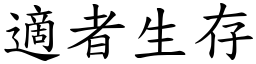 適者生存 (楷体矢量字库)