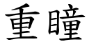 重瞳 (楷體矢量字庫)