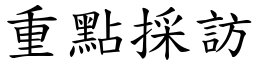 重点採访 (楷体矢量字库)