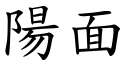 阳面 (楷体矢量字库)