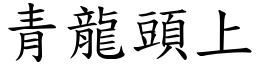 青龍頭上 (楷體矢量字庫)