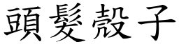 頭髮殼子 (楷體矢量字庫)