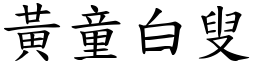 黄童白叟 (楷体矢量字库)