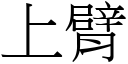 上臂 (宋體矢量字庫)