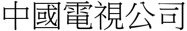 中國電視公司 (宋體矢量字庫)